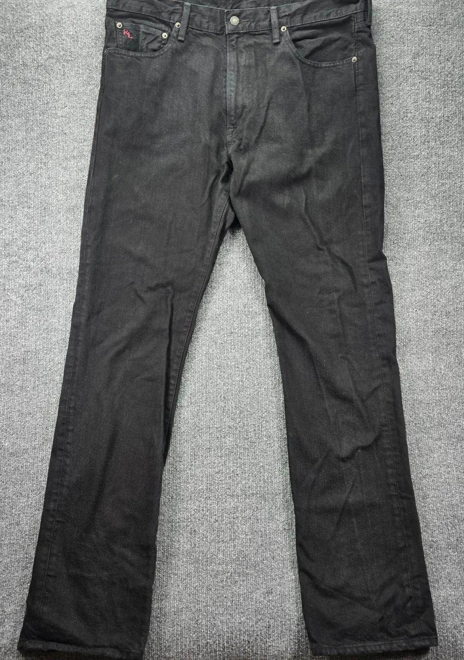 Polo Ralph Lauren Hampton Jeans Mens 36x36 (38x35) Hudson Black Relaxed Straight